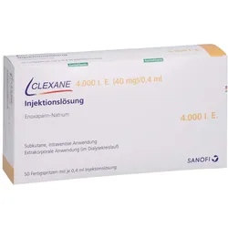 CLEXANE 4.000 I.E. 40mg/0,4ml Inj.-Lsg.i.e.F.-Sp. 50 St