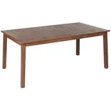 Beliani Gartentisch Dunkelbraun Akazienholz 180 x 100 cm