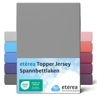 etérea Himmlische Qualität etérea Fixleintuch, Comfort (180 x 200 cm 200 x 200 cm - 2 Jahre Gewährleistung - mind. 14 Tage Rückgaberecht - Grau - 180x200