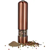 Relaxdays 2x el. Pfeffermühle Edelstahl, bronze