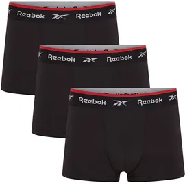 Reebok Trunk REEBOK "REDGRAVE", Herren, Gr. S (4), schwarz, Obermaterial: 92% Polyester, 8% Elasthan, bedruckt, unifarben, eng, Unterhosen, basic, bequem, atmungsaktiv, mit Logo, breiter Bund