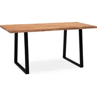 Wohnling Schreibtisch Akazie massiv / Schwarz