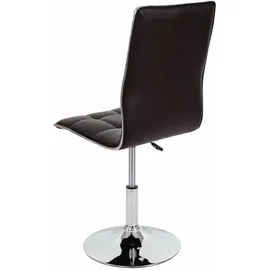 Mendler 2er-Set Esszimmerstuhl HWC-C41, Stuhl Küchenstuhl, höhenverstellbar drehbar, Kunstleder - braun