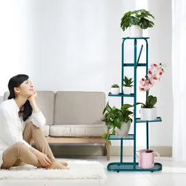 Relaxdays Blumentreppe 107 x 44 x 24 cm Grün
