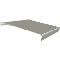 Wasabi - Außenmarkise 3x2 Grau – Acrylgewebe UV-Sonnenschutz - Halbkassette Aluminium