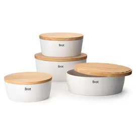 Continenta Brottopf oval mit Holzdeckel 36x23x15,5 cm