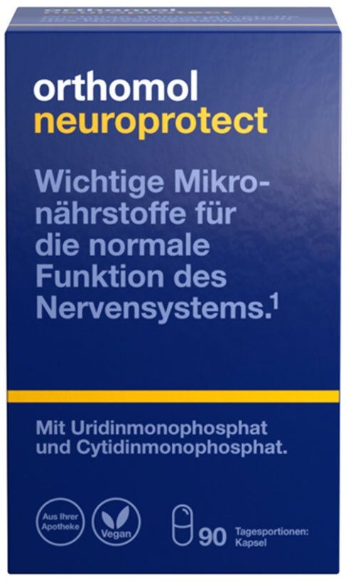 Orthomol Neuroprotect – Mikronährstoffe für die normale Funktion des Nervensystems - mit Uridin- und Cytidinmonophosphat - Kapseln