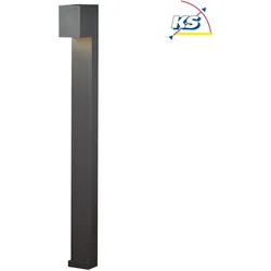 Konstsmide LED Wegeleuchte CREMONA, Lichtstrahl von 0°-90° einstellbar, 8W 3000K 600lm, Acrylglas klar / Anthrazit KON-7999-370