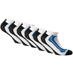 Rohner Basic Unisex Sneaker Sportsocken, 6er Pack - Sport, Baumwolle Weiß/Blau 35-38