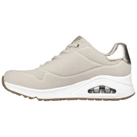 SKECHERS Uno Shimmer Away Damen Weite E Beige/Roségold 36