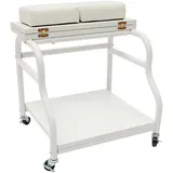 Fußbad Spa Wagen, Trolley für Fußbad mit 4 Universal-Räder, Maniküre Fußstütze für Fußbäder, Fußmaniküre, Fußmaniküre, Fußmassagen (Weiß)