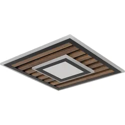 GLOBO LIGHTING LED Deckenleuchte "WOODY", schwarz (schwarz matt), 1 flammig, H: 6,00cm,, Lampen, Memoryfunktion, die deine bevorzugte Einstellung speichert