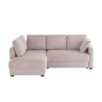 bobb Ecksofa mit Boxspringpolsterung  Lisa de Luxe , rosa/pink , Maße (cm): B: 235 H: 90 T: 184.0
