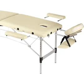 MuCoLa Massageliege Massagetisch Massagebank 2 Zonen klappbar Kosmetikliege Alu