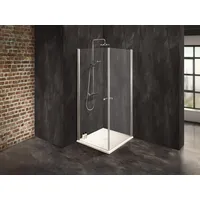 Dusbad Eckdusche Dusche Dusbad Vital 2 Pendeltür Eckdusche, BxT: 80x80 cm, ESG-Glas 80 cm x 200 cm x 80 cm