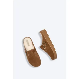 ROHDE Damen, Frauen, Hausschuhe,warm gefüttert,verbandschuhe,therapieschuhe,Klett-Hausschuhe,Cuoio,40 EU / 6.5 UK - 40 EU