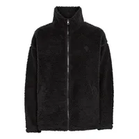 Oxmo OXTovine Damen Teddy-Jacke Übergangsjacke Jacke mit Stehkragen Eingrifftaschen Reißverschluss Loose fit - XS