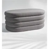 Blumtal Sitzhocker mit Stauraum Bouclé 45 x 42,5 x 110 cm Grau