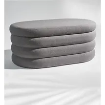 Blumtal Sitzhocker mit Stauraum Bouclé 45 x 42,5 x 110 cm Grau