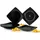konsimo® Speiseteller quadratisch 6er Set schwarz