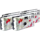 TopShot Flying Hearts Einwegkamera / Hochzeitskamera (27 Fotos, Blitz, 5-er Pack)