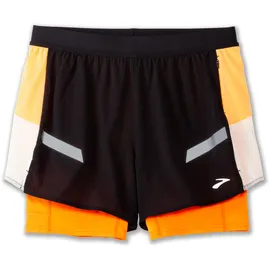 Brooks Run Visible 4" 2in1 Short Damen Schwarz XS