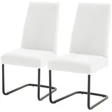 Primo Schwingstuhl im 2er Set Amela ¦ creme ¦ Maße (cm): B: 50 H: 102 T: 62.5