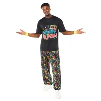 amscan Herren 80er Jahre Party Xtra Large Kostüm-Set, violett/schwarz, XL