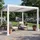 Mendler Pergola MCW-L46 Weiß 11 cm Alu-Gestell 3 x 3 m