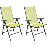Mojawo Gartenstuhl 64 x 54 x 106 cm limegrün 2 St.