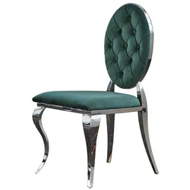 KAWOLA Esszimmerstuhl LINDA Barock Velvet grün