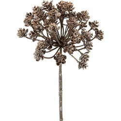 Kunstblume Dill, I.GE.A., Höhe 55 cm, Metallic-Distelzweig, Kunstzweige, 3er Set braun