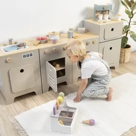 Musterkind MUSTERKIND® Kinder-Herd Mix & Match, warmgrau/natur grau