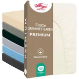 Darymex Frottee Spannbettlaken 180x200 cm, Baumwolle, 200 g/m2, Ecru