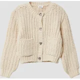 s.Oliver Cardigan im Loose Fit mit herzförmigen Metallknöpfen und Taschen - beige 104/110