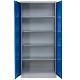 Proregal Aktenschrank 195 x 92 x 50 cm Grau-Blau