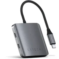 Satechi USB-C PD (1x 75W) 4-Port Hub Space Grau