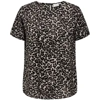 Only Carmakoma by ONLY Damen T-Shirt CARVICA Grau Leo