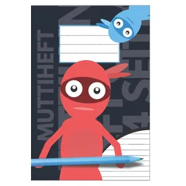 Independently published Hausaufgabenheft Grundschule, Entschuldigungsheft, Muttiheft, Mitteilungsheft für Grundschule und Kindergarten, Lehrer Eltern Heft ca. A5 64 Seiten liniert | NINJA