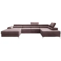Luxusbetten24 Schlafsofa Designer Sofa Collina, mit Schlaf- und Klappfunktion rosa