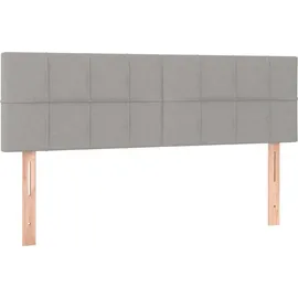 vidaXL Boxspringbett 140 x 200 cm Hellgrau