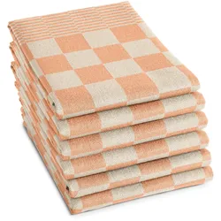 Geschirrtuch DDDDD "Barbeque, 65x65 cm, aus 100% Baumwolle, Jacquard-Gewebe", orange (pastel peach), B:65cm L:65cm, 100% Baumwolle, Geschirrtücher, optimale Feuchtigkeitsaufnahme und langlebige Qualität