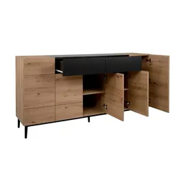 Die Möbelfundgrube Sideboard NOLA 51 A - schwarz Kommode