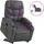 vidaXL Massagesessel mit Aufstehhilfe Elektrisch Kunstleder 89 x 100 x 0 cm Grau