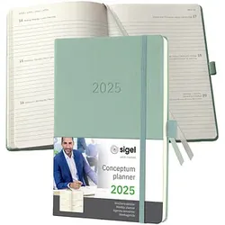 SIGEL Buchkalender Conceptum 2025 mintgrün