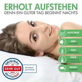 welldora Premium Milbenbezug Matratzen 180 x 200 cm Weiß