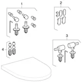 Geberit Flow WC-Sitz 57590000 weiss, Scharniere Edelstahl