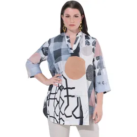 Ulla Popken Tunika mischfarben | weiß L-XL