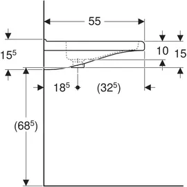 Geberit Dejuna Waschtisch 65 x 55 cm (128667000)