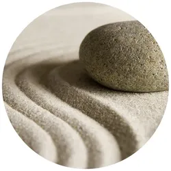 K&L Wall Art Vliestapete »Runde Vliestapete«, Sand Stein Feng Shui Wellness, mehrfarbig, matt - bunt